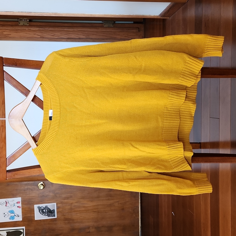 Mustard yellow Divided Sweater, XL